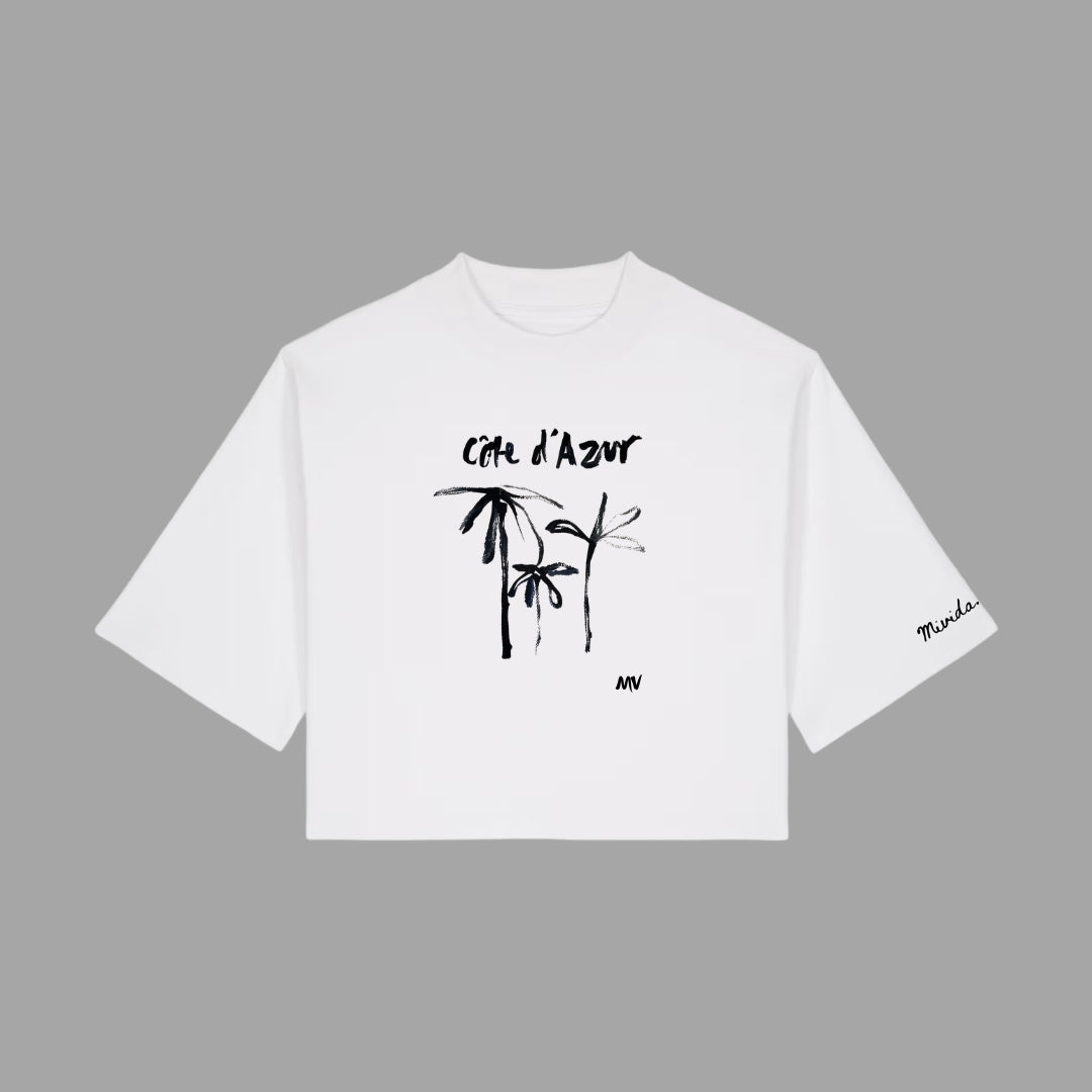 Tricou Cropped Azur